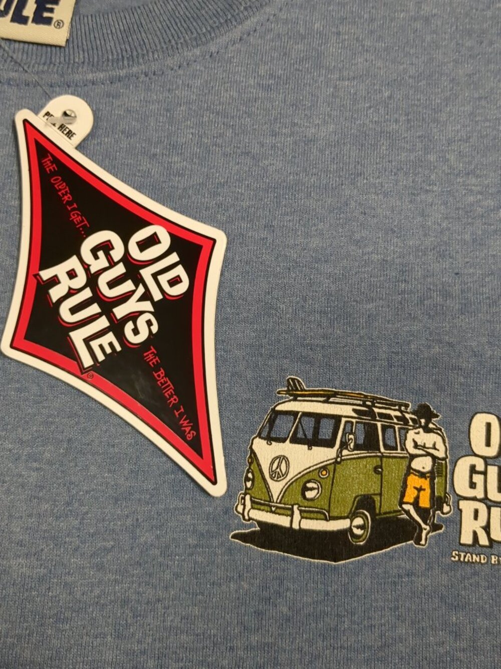 Vintage Old Guys Rule Short Sleeve Tee Shirt - Picture 7 of 8